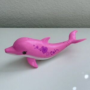 Barbie Dolphin Magic 7" Glitter Pink Pet Dolphin Tail Moves Makes Noises 2016